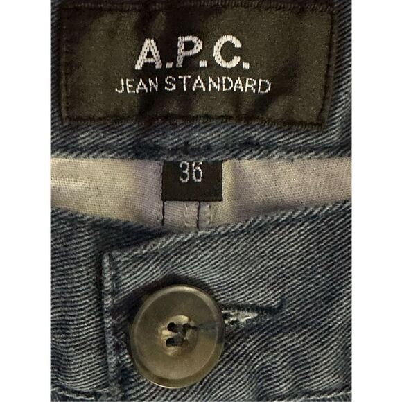 APC  Standard Jeans High-rise straight-leg jeans in thin blue denim Size 36 - Picture 8 of 9
